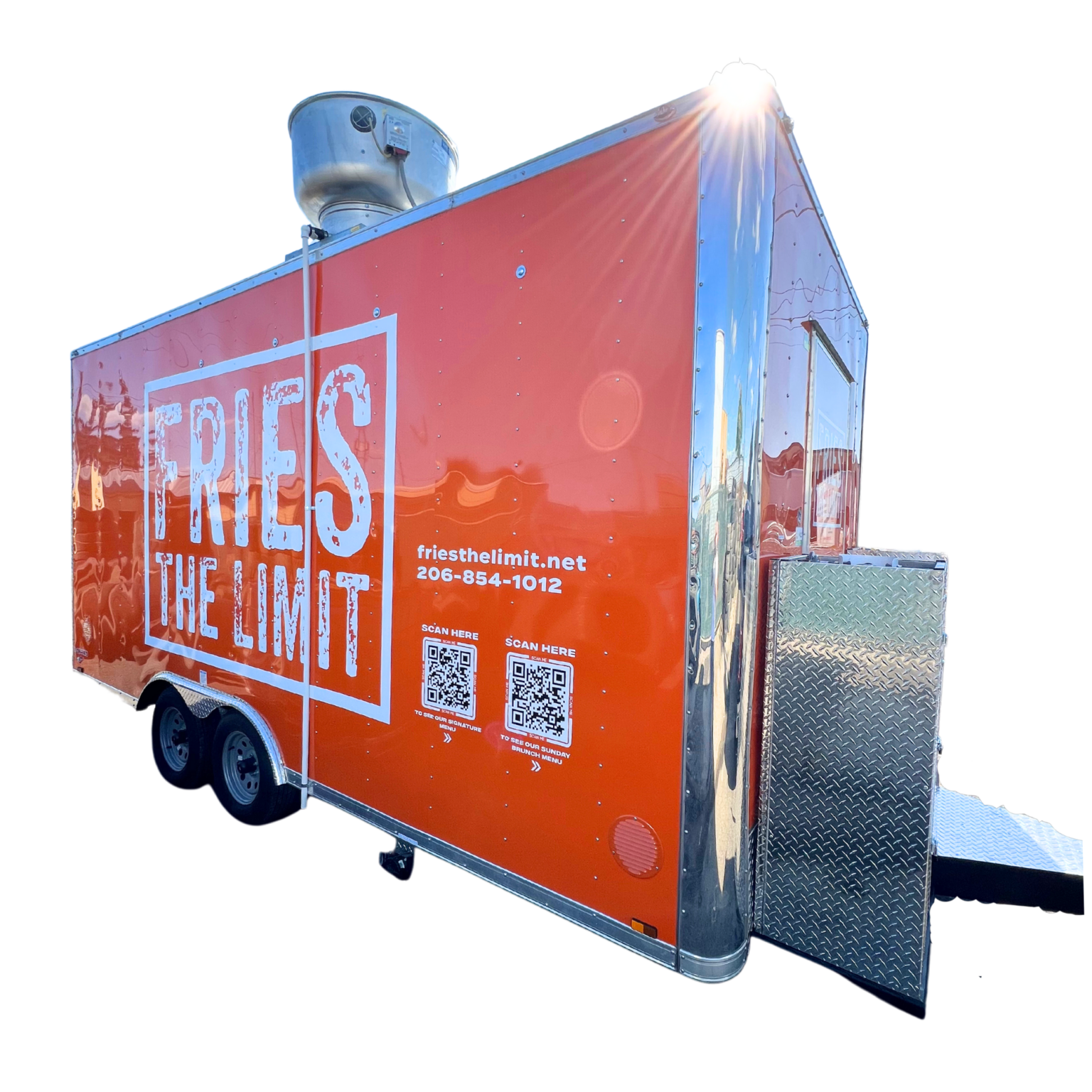 Fries the limit orage food trailer