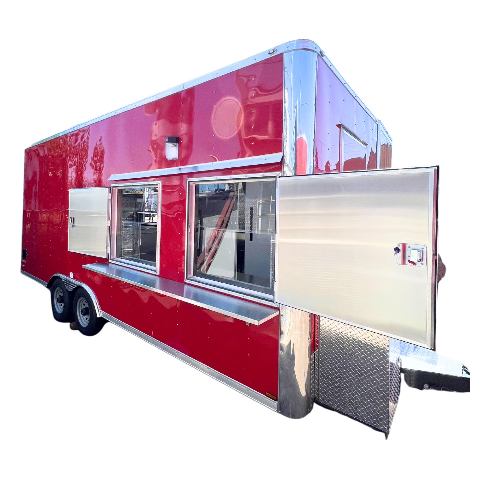 Red food trailer